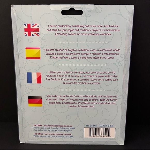 Crafter’s Companion embossalicious Daisy Chain embossing folder 6x6" - Picture 3 of 3